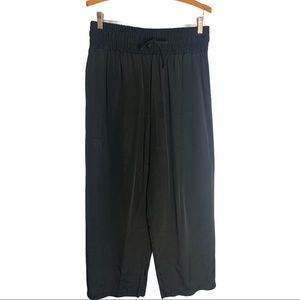 T.R. Bentley Petite Wide Leg Pants | Size 15/16 | Black Rayon Blend